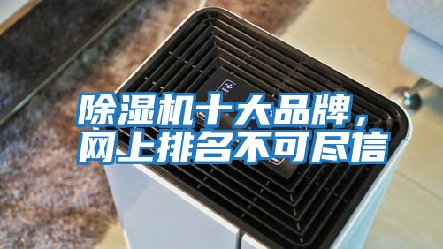 除濕機十大品牌，網上排名不可盡信