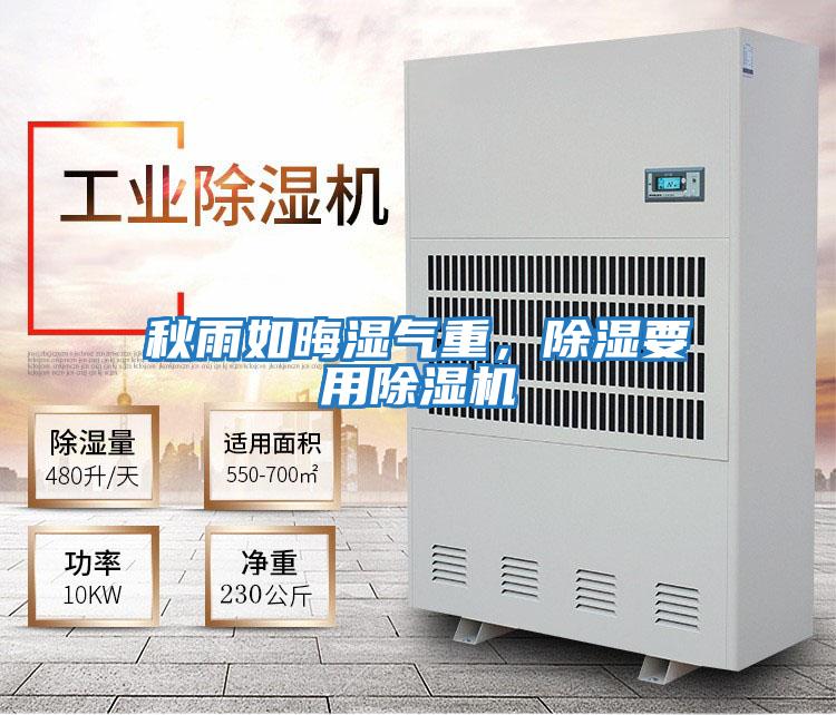 秋雨如晦濕氣重，除濕要用除濕機