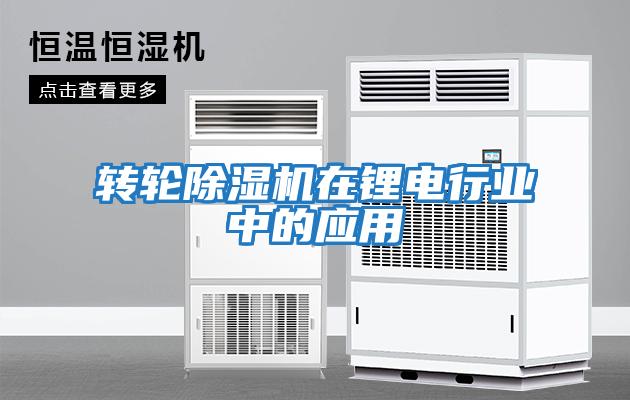 轉輪除濕機在鋰電行業(yè)中的應用