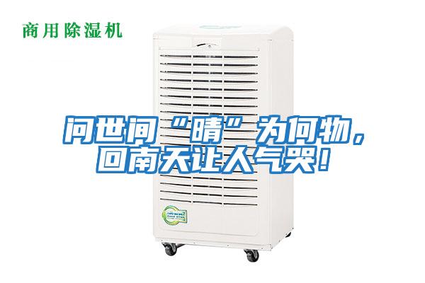 問世間“晴”為何物，回南天讓人氣哭！