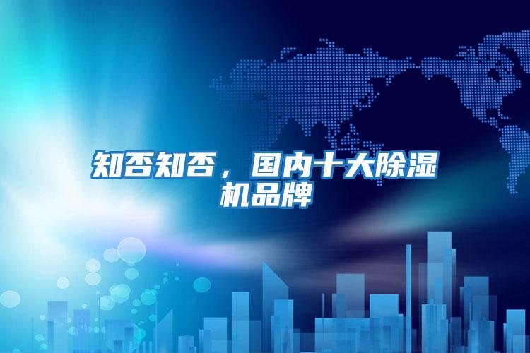 知否知否，國內(nèi)十大除濕機品牌