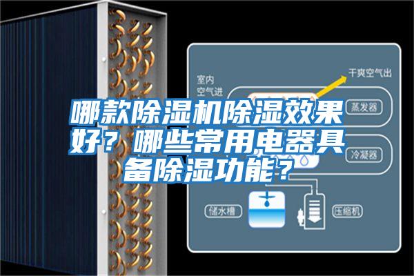 哪款除濕機除濕效果好？哪些常用電器具備除濕功能？